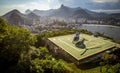 Helipad with helicopter in Rio de Janeiro