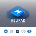 Helipad icon in different style