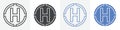 helipad icon vector set use for web Royalty Free Stock Photo
