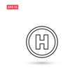 Helipad icon vector design isolated 4