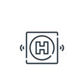 helipad icon vector from smart city concept. Thin line illustration of helipad editable stroke. helipad linear sign for use on web