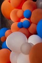 helium balloons. Colorful balloons under the ceiling. Royalty Free Stock Photo