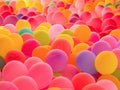 Helium bubbles, colorful balloons