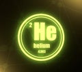 Helium chemical element. Royalty Free Stock Photo