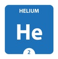 Helium Chemical 2 element of periodic table. Molecule And Communication Background. Helium Chemical He, laboratory and science