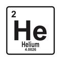 Helium element icon