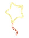 helium neon balloon star icon