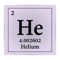 Helium Periodic Table of the Elements Vector illustration eps 10 Royalty Free Stock Photo