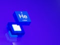 Helium symbol element from the periodic table