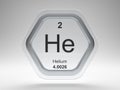 Helium symbol hexagon frame