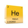 Helium symbol yellow cube