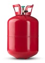 Helium tank. Metal liquefied compressed helium gas container for filling or inflating Balloons good for birthday and other holiday