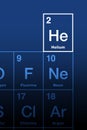 Helium, chemical element on the periodic table with symbol He Royalty Free Stock Photo
