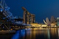 Helix Bridge Leading Up to Marina Bay Sands