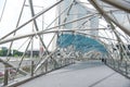 Helix bridge, one of landmarks in Singapore Royalty Free Stock Photo