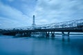 The Helix Bridge and The Singapore Flyer