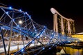 Helix Bridge Singapore travel landmark Royalty Free Stock Photo