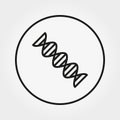 Helix dna. Icon. Vector. Editable Thin line. Royalty Free Stock Photo