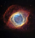 Helix nebula is big planetary nebula in aquarius constellation. Elements of this image furnished by NASA