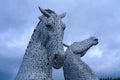Helix Park Scotland 2018 - The Kelpies a large hourse sulpture by Andy Scott, made at Sherburn-in-Elmet in North Yorkshire, Royalty Free Stock Photo