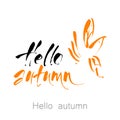 Hell autumn bird lettering