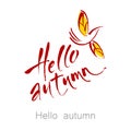 Hell autumn bird lettering