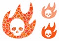 Hell fire Mosaic Icon of Bumpy Elements