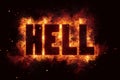 Hell Fire Satanic sign gothic style evil esoteric