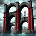 Hell Gate, Generative AI Illustration Royalty Free Stock Photo