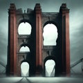 Hell Gate, Generative AI Illustration Royalty Free Stock Photo