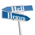 Hell and heaven signs Royalty Free Stock Photo