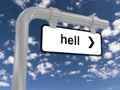 Hell road sign Royalty Free Stock Photo