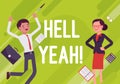 Hell yeah. Business motivation poster Royalty Free Stock Photo