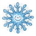 The Hellblauer Schneeflocken-Smiley - Free Download Royalty Free Stock Photo