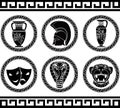 Hellenic buttons Royalty Free Stock Photo