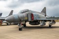 Hellenic Greek Air Force F-4E Phantom II fighter jet on display at the NATO Geilenkirchen Royalty Free Stock Photo