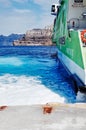 Hellenic Seaways at Athinios Port, SANTORINI Royalty Free Stock Photo