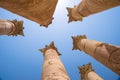 Hellenistic columns of the Temple of Artemis - Jerash - Jordan Royalty Free Stock Photo