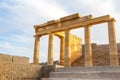 Hellenistic stoa on Acropolis of Lindos, Rhodes Island, Greece Royalty Free Stock Photo