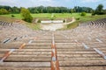 Hellenistic Theater. Dion, Pieria, Greece Royalty Free Stock Photo