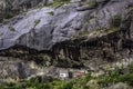 Helleren houses in Jossingfjord between Egersund and Flekkefjord, Sokndal municipality, Norway Royalty Free Stock Photo