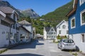 Hellesylt, Norway is a small village with beautiful architecture Royalty Free Stock Photo