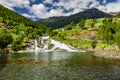 Hellesyltfossen waterfall at Hellesylt