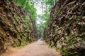 Hellfire Pass ,a railway cutting on the former Death Railway Royalty Free Stock Photo