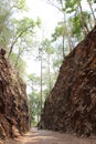 Hellfire Pass, railway cutting by prisoner of war Kanchanaburi, Thailand Royalty Free Stock Photo