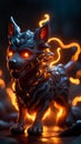 Hellhound 3d cartoon character illustration ai generated Royalty Free Stock Photo
