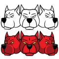 Hellhound Head Vector graphic Royalty Free Stock Photo