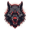 Hellhound On White Background Logo. Generative AI Royalty Free Stock Photo