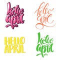 Hello April lettering collection