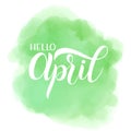 Hello April lettering.